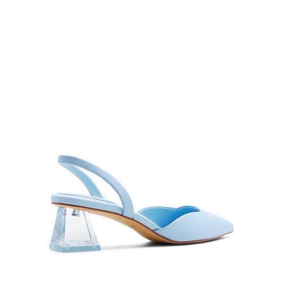 Aldo Malaga Blue Acrylic Heels - 8 - Blue - Picture 3 of 7